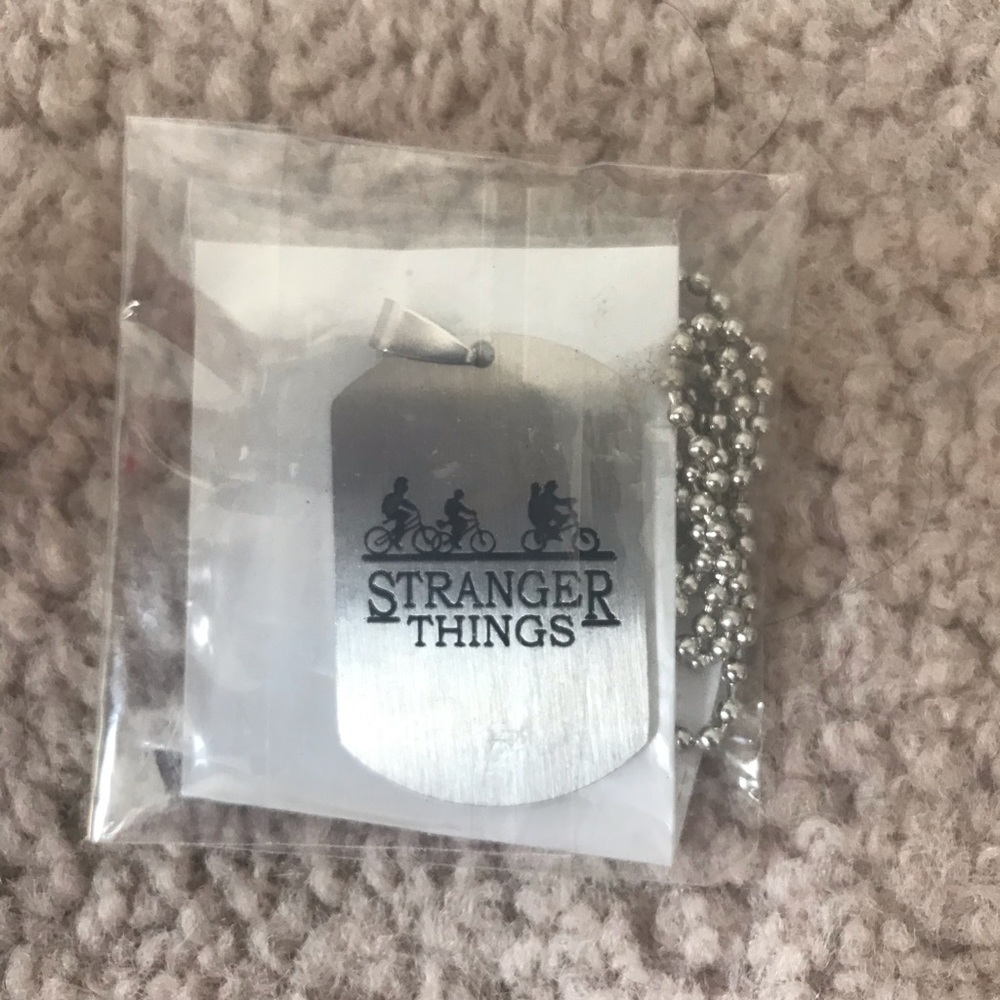 stranger things dog tag necklace